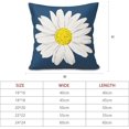 thumbnail image 6 of Daisy Flower Blue Pillow Covers 16x16 Inch White Petal Floral Bloom Decorative Pillow Cases Set of 2 Spring Summer Seasonal Farmhouse Throw Pillows for Cushion Sofa Couch Outdoor, 6 of 6