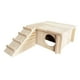 thumbnail image 4 of Casa de madera para hámster, escondite para hámster, jaula de madera, accesorio, cabaña de madera para Lemmings, hámsteres sirios, animales, 4 of 9