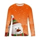 thumbnail image 4 of Blusas y camisas de manga larga y cuello redondo para hombre, informales, a la moda, con estampado navideño, cuello redondo, blusas de licra de manga larga para hombre., 4 of 5