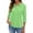 03Green, variant on Women's Classic Polo Shirts 3/4 Sleeve Collared Button Down Casual Tops with Pocket for Office Work Golf Weekend Outings Ginger M