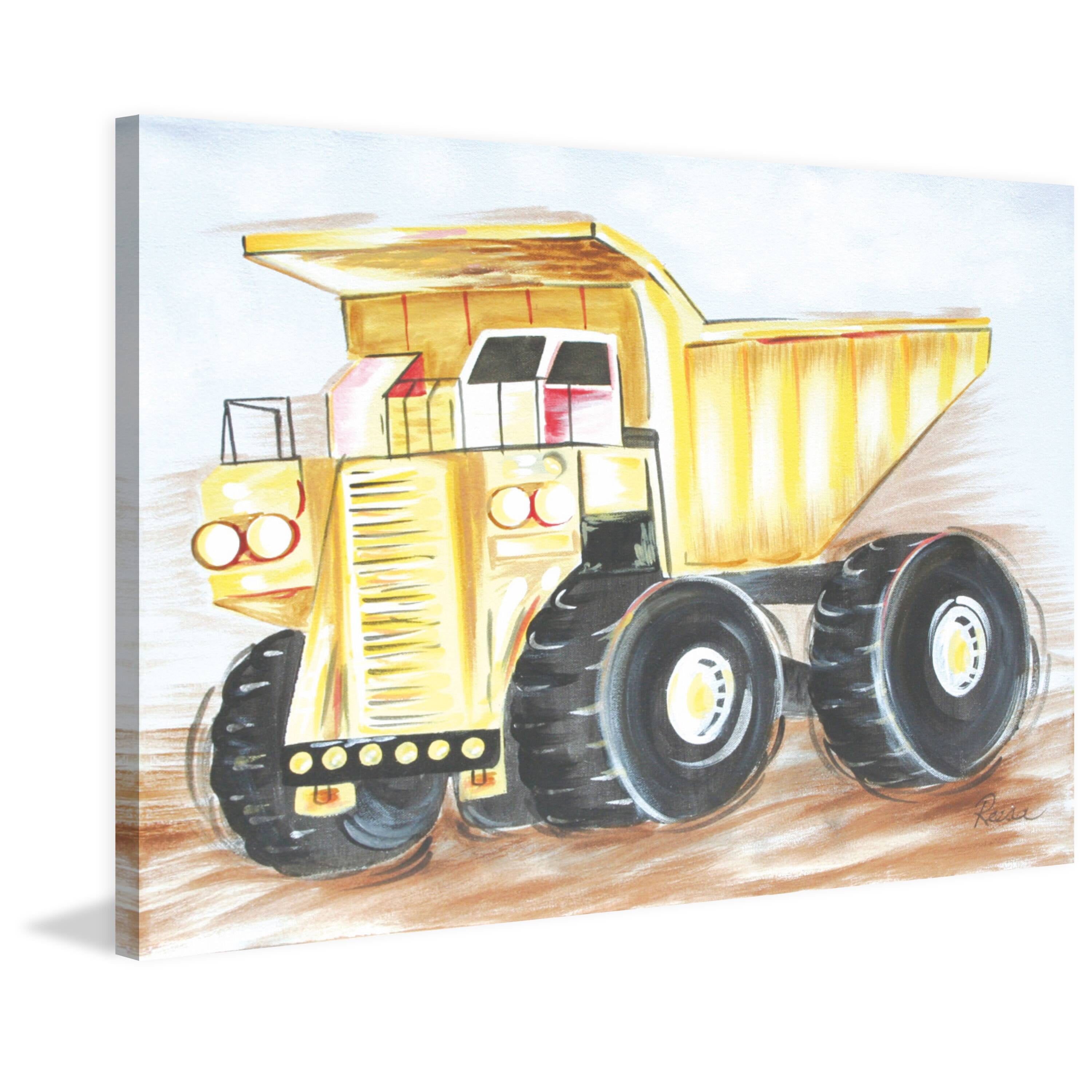 "Dump Truck" by Reesa Qualia Painting Print on Wrapped Canvas