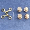 thumbnail image 2 of HJQEQVD 4 Set Adjustable Waist Buckles 2 Sets Nail-Free Adjustable Waist Buckle Extender Set and 2 Pcs Pearl Safety Pin Jeans Tighten Waist Adjustment Button Perfect Fit Instant Button for Pants, 2 of 2