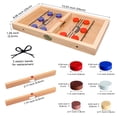 thumbnail image 2 of Kiditos Fast Sling Puck Game 2-in-1, Wooden Board Game, Portable and Sturdy Desktop Toy, Checker Board Game, Tabletop Game for Kids and Adults 15.35" x 9.06" Board with Color Puck for School or Travel, 2 of 9
