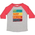 thumbnail image 3 of Inktastic Billiards Eat Sleep Play Pool Repeat Boys or Girls Toddler T-Shirt, 3 of 5