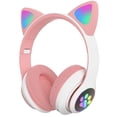 thumbnail image 1 of Audifonos Bluetooth Brandtrendy Orjas de gato, Luz Led, cancelación de ruido, 1 of 4