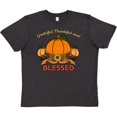 thumbnail image 3 of Inktastic Thankful Grateful and Blessed Pumpkins and Sunflower Youth T-Shirt, 3 of 5