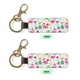 thumbnail image 2 of Wukai Cute Flamingo Print Leather Car Keychain, Universal Key Fob Keychain, Leather Key Chain Holder for Men and Women,360 Degree Rotatable, 2 of 5