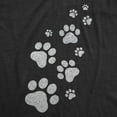 thumbnail image 2 of Womens Glitter Cat Paw Prints T Shirt Funny Cute Kitten Lover Top Graphic Novelty Tee Womens Graphic Tees, 2 of 7