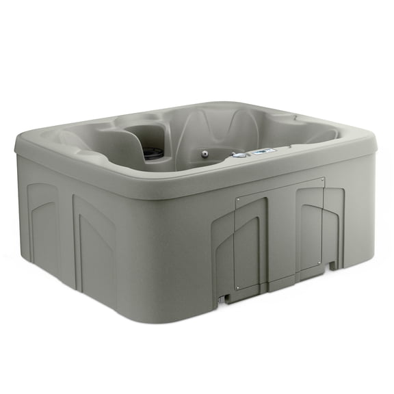 Life Smart 4 Person Plug & Play Hot Tub Spa with 13 Jets and Cover, Sea Salt