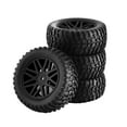 thumbnail image 4 of shamjina 4 Pieces 1/10 RC Tires and Wheels Good Grip Wheel Rim and Tires Set black, 4 of 8