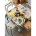 thumbnail image 6 of American Pastoral Style Table Cloth 60x60 Inch Square, Sunflower Flower Farm Waterproof Tablecloth Washable Table Cover for Party Picnic Dinner Decor, 6 of 9