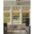 thumbnail image 2 of Vintage Dragonfly Curtain Valance for Windows/Living Room/Kitchen/Bathroom/Café, Short Rod Pocket Tier Curtain Window Treatment Panel Retro Abstract Oil Painting Topper Curtain 42''x18'', 2 of 6