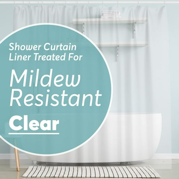 Clear Shower Curtain Liner - 72x72 Odorless Plastic with Magnets, Washable Long Bathroom Curtain - Premium PEVA Waterproof Bath Shower Liner, Rust-Proof Bathroom Essentials