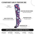 thumbnail image 3 of Lsque Skull cartoon flower Pattern Sport Compression Socks for Men & Women 15-20 mmHg Knee High Nurse Pregnant Running Medical and Travel Athletic, 3 of 6