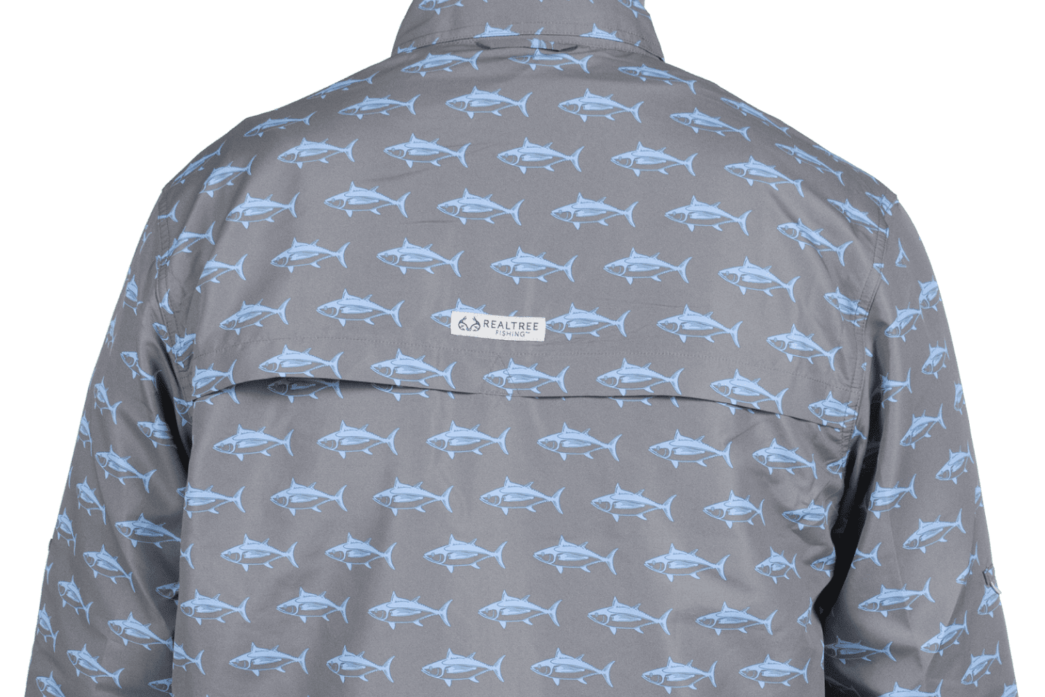 Realtree Men's Long Sleeve Premier Fishing Guide Shirt, Gargoyle Gray Tuna,  Size Medium 