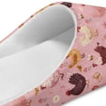 thumbnail image 6 of POLERO Soft Indoor Closed Toe Cotton Slippers Non-slip Sole Lightweight Pink Rooster Chicken Print House Slippers Home Shoes, Size 9-10, 6 of 7