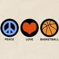 thumbnail image 2 of CafePress - Peace Love Basketball Tote Bag - Unisex Canvas Tote Bag, Beige, 1-Piece, 2 of 7
