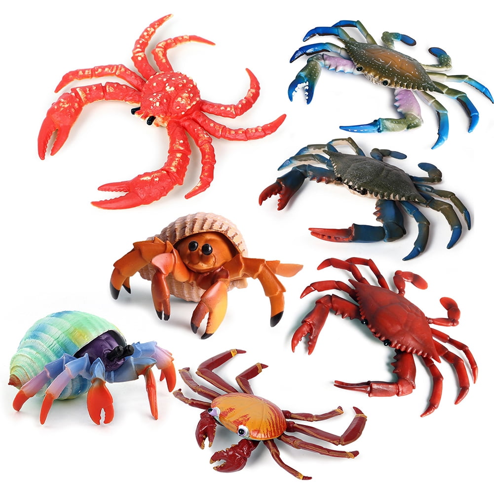 Shangqer Simulation Hermit Crab Marine Animal PVC Model Desktop Decor Education Kids Toy Shangqer Simulation Hermit Crab Marine Animal PVC Model Desktop Decor Education Kids Toy
