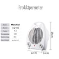 thumbnail image 2 of Calentador de ventilador y calentador de ventilador 2000W Ventilador térmico Calefacción eléctrica Radiador en espiral Serpentín de calentamiento Radiador eléctrico Blanco, 2 of 5