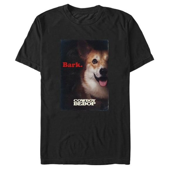 Men's Cowboy Bebop Bark  Graphic Tee Black Medium