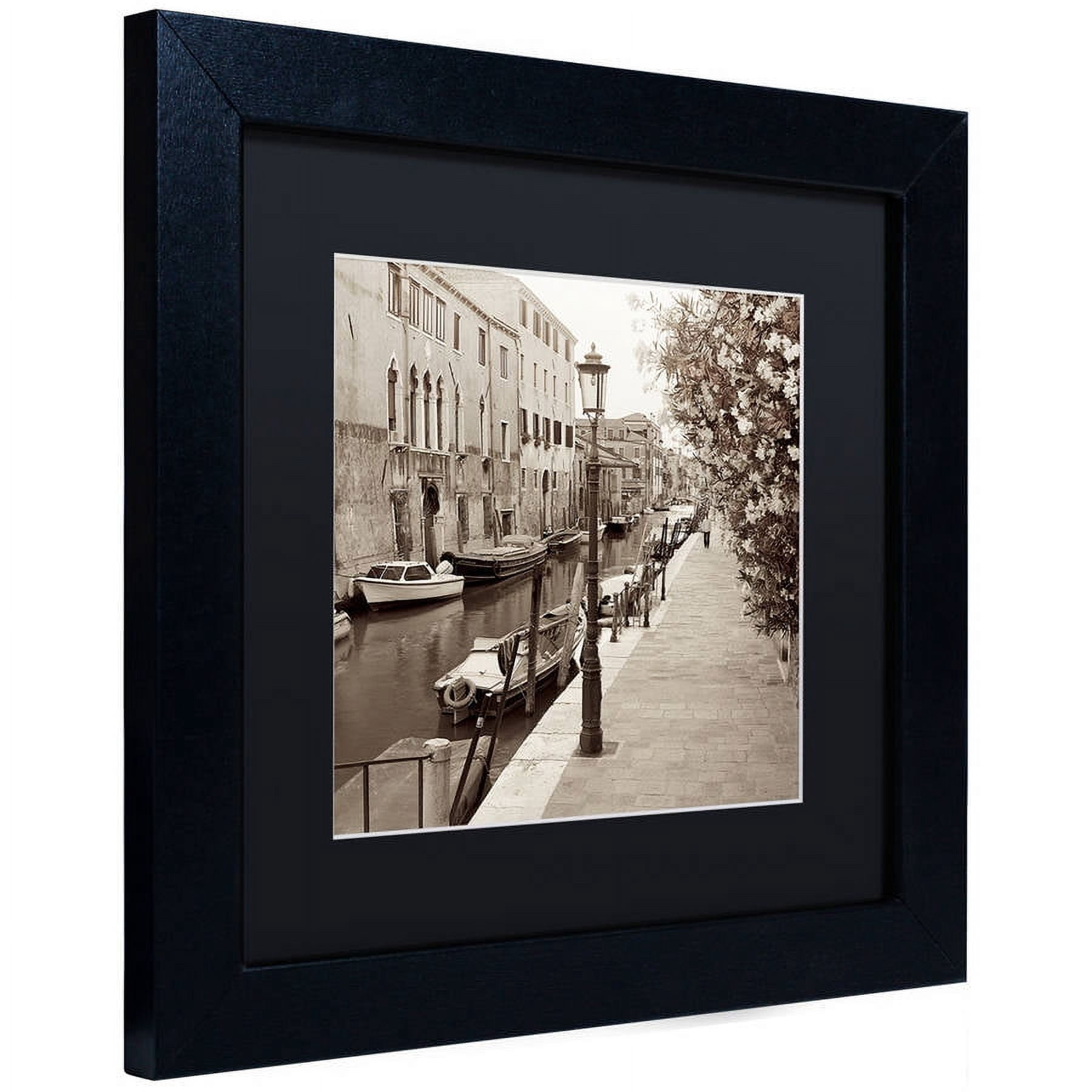 Trademark Fine Art "Venezia V" Canvas Art by Alan Blaustein, Black Matte, Black Frame