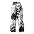 thumbnail image 5 of Womens Pants with Pockets Long High Waist Summer Print Wide Leg Leisurely Elastic White Womens Trousers XXL, 5 of 5