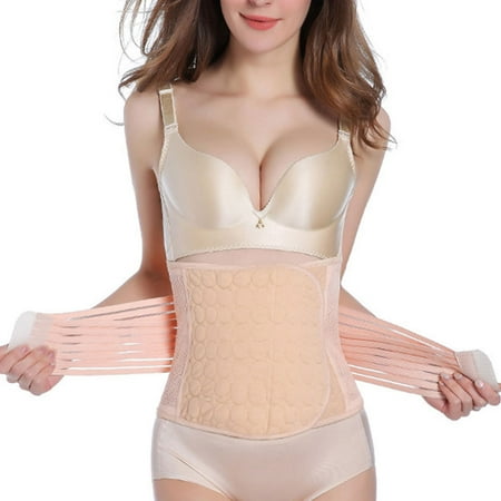 

Women Belly Belt Waist Trainer Band for Postpartum Weight Loss Belly Wrap(Nude L)