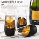 thumbnail image 2 of Set MyGift de 4 Copas de Champán sin Tallo 325ml Negro y Dorado, 2 of 7