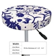 thumbnail image 4 of Bingfone13 Inch Padded Round Bar Stool Cover Cushion With Elastic Fabric Round Chair Seat - Blue And White Porcelain Pattern, 4 of 7