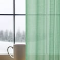 thumbnail image 4 of JUNELILY Sheer Window Panels For Home Decor Living Room Bedroom Privacy - Green 53 x 63", 4 of 7