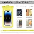 thumbnail image 2 of MaxxMarket Waterproof Phone Pouch, with Interior Card Holder, Large Dry Phone Case for iPhone 17 16 15 14 13 Pro Max, Beach Vacation Essentials,1 Pack,Yellow, 2 of 10