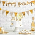 thumbnail image 5 of 34 Pcs Happy Birthday Cake Toppers Decorations, Birthday Candles DIY Cake Decor for Men Women Wedding Anniversary(Gold), 5 of 6