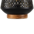 thumbnail image 5 of Northlight Laser-Cut Diamond Pattern Iron Table Lamp with Wood Base  - 11" - Black and Gold, 5 of 6