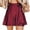 Red, variant on Fesfesfes Skirts for Women Casual Solid High Waist Satin Lace-up Short Skirt