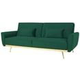 thumbnail image 1 of Sofá Cama Reclinable Para 3 Personas Poliéster Tipo Terciopelo Kingshouse verde 5, 1 of 8