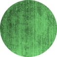 thumbnail image 1 of Ahgly Company Indoor Round Oriental Emerald Green Industrial Area Rugs, 8' Round, 1 of 4