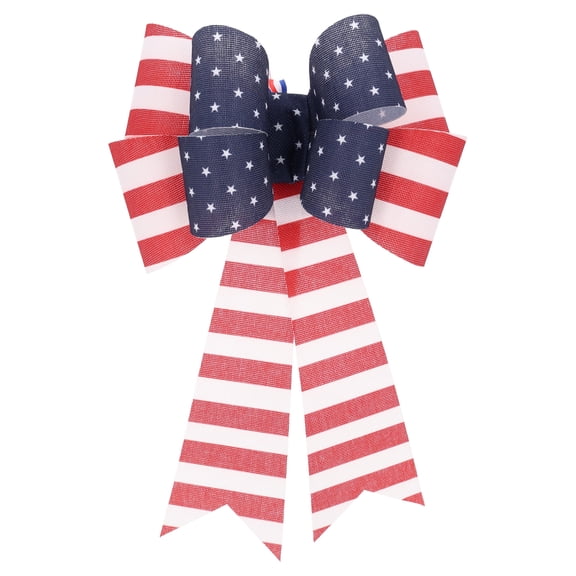 Light-Up Stars and Stripes Decorative Bow, Red/White/Blue, 18.25", Patriotic by Way To Celebrate