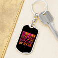 thumbnail image 6 of Best Mom in The History Purple Stainless Steel or 18k Gold Premium Swivel Dog Tag Keychain, 6 of 16