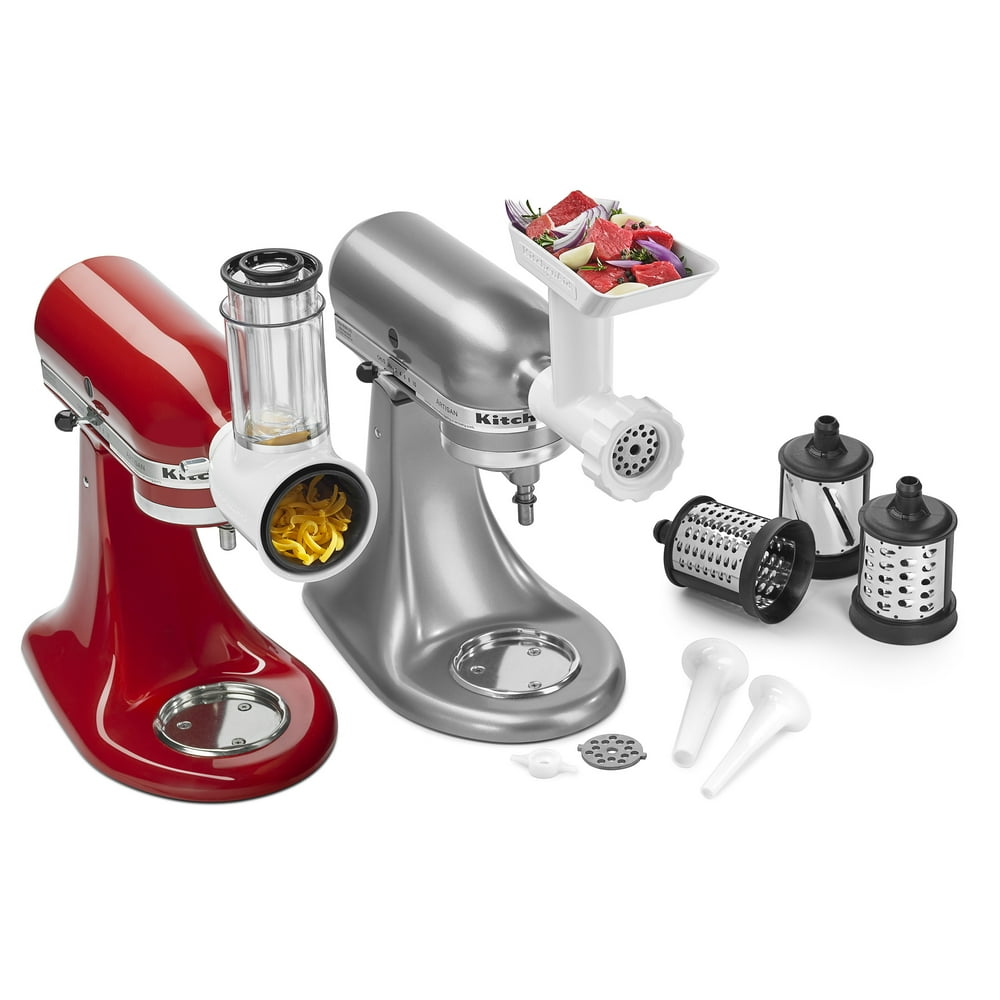 KitchenAid Slicer/Shredder + Grinder/Sausage Stuffer Attachment Pack