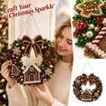 thumbnail image 6 of Christmas Hanging Diamond Painting Wreath Kit, Durable Acrylic Base with Hanging Chain for Easy Display on Windows, Walls, Doors, and Christmas Trees (B), 6 of 6