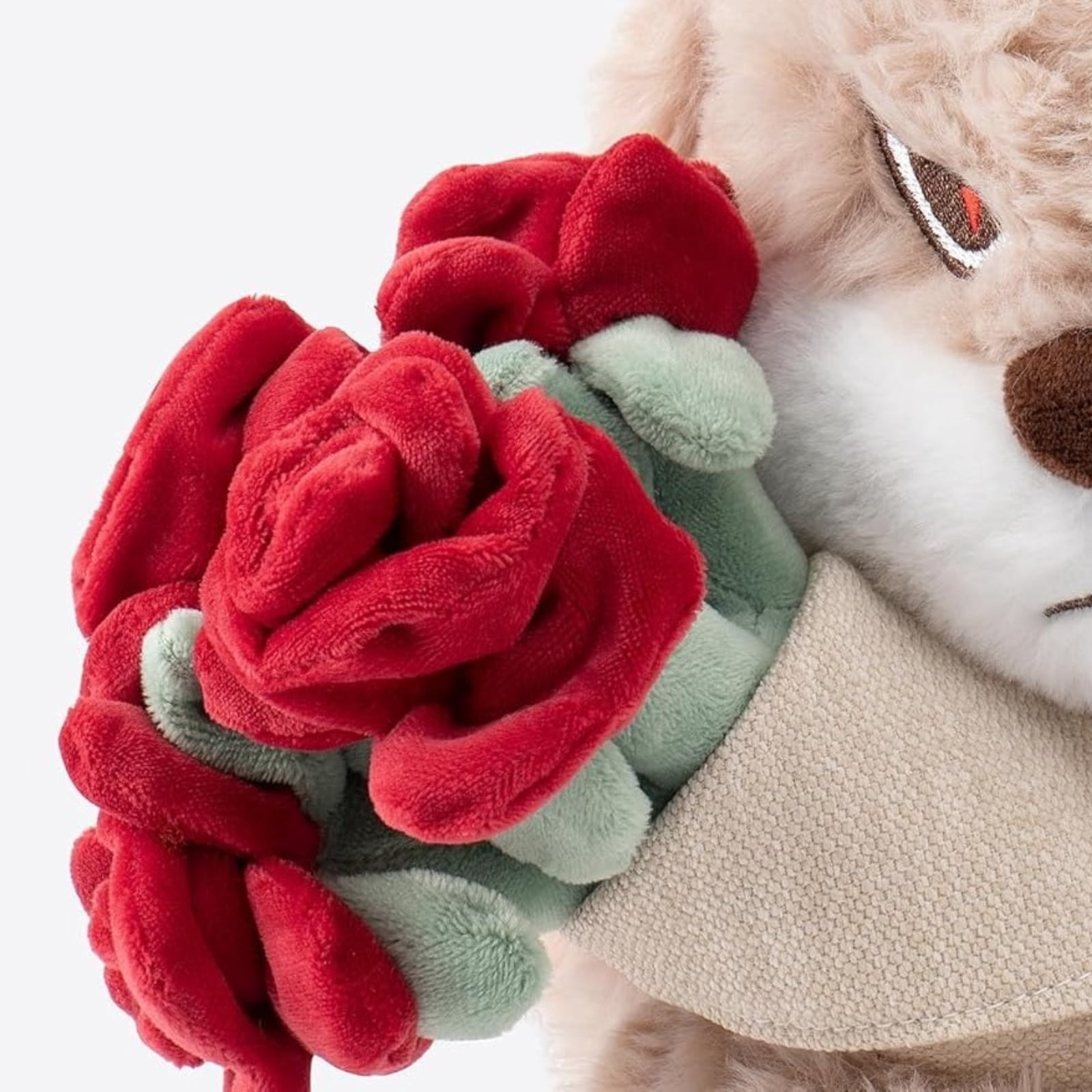 Cute Bunny Plush Toy with Rose Soft Stuffed Rabbit Doll Kawaii Plush Gift Decorative Toy