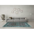 thumbnail image 3 of Ahgly Company Indoor Square Persian Light Blue Traditional Area Rugs, 3' Square, 3 of 4