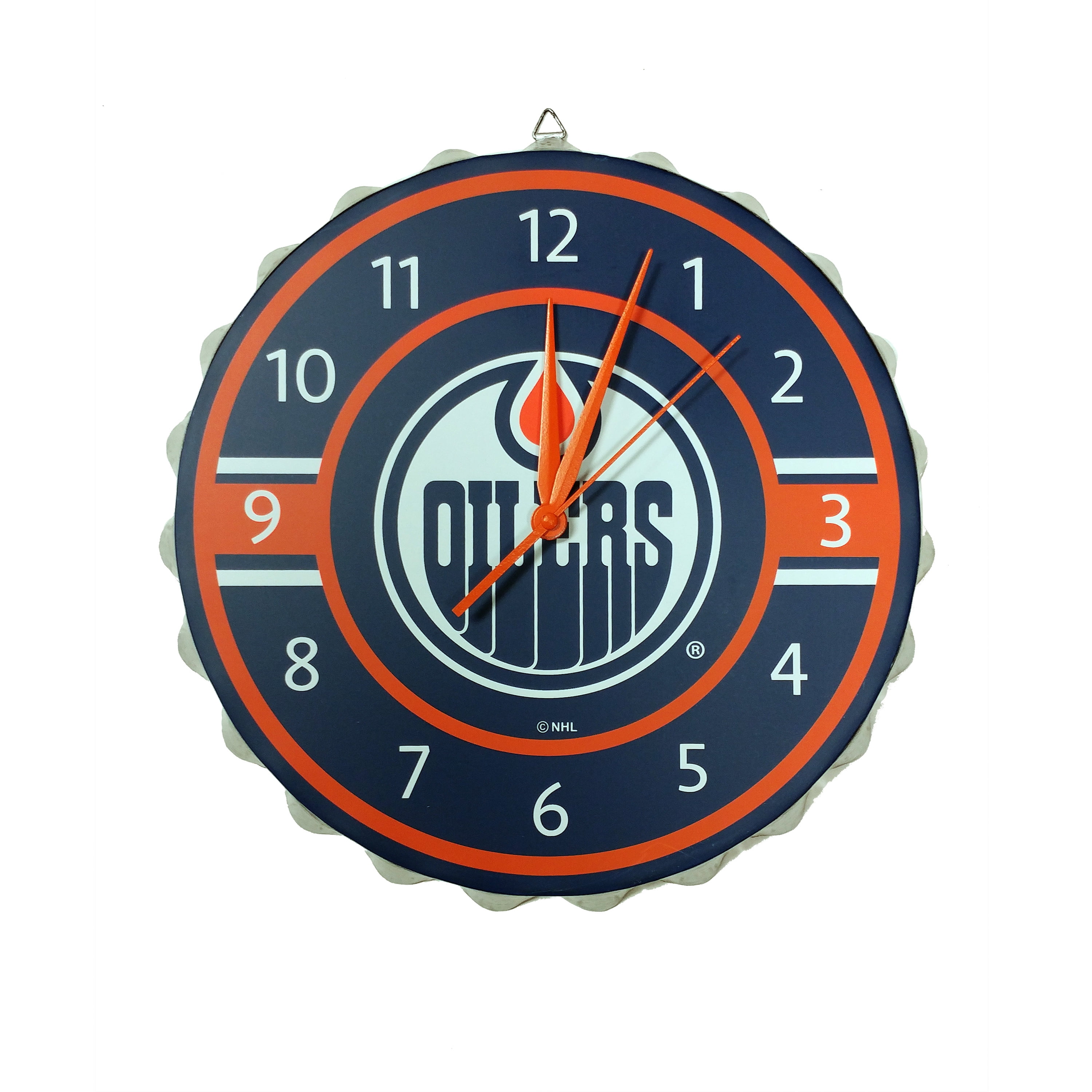 Forever Collectibles Edmonton Oilers NHL Bottle Cap Wall Clock