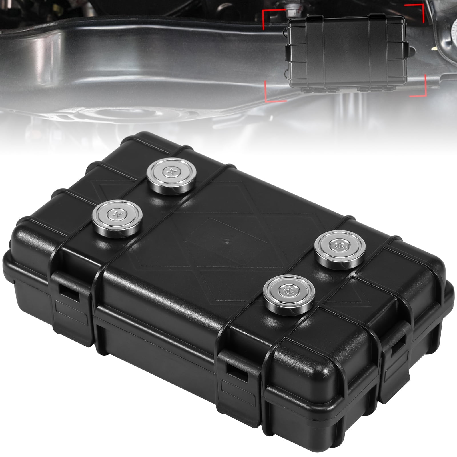 1 Unit 20 CM ABS Magnetic Containment Box Professional Hardware Securement（black)