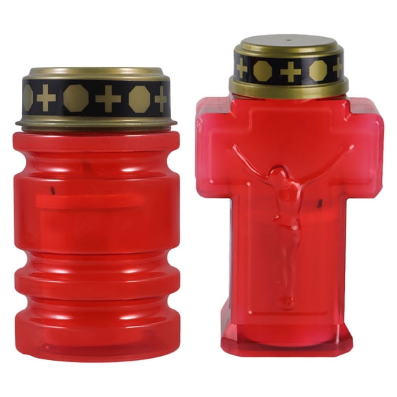 2pcs Outdoor Decorative Led Candle Lights For Church And Cemetery Flameless Prayer Lamps Battery Operated Candle Light Church Candles