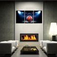 thumbnail image 4 of Hieng 3 Pieces Canvas Wall Art A Big Hand Take a New Basketball at Basketball Field Sport Modern Home Decor Stretched and Framed for Boys Room Ready to Hang 16"x24"x3 Panels, 4 of 6