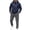 Navy, variant on Men's Sweat Suits 2 Piece Set Relaxed Fit Casual Long Sleeve Quarter Zip Hoodie Sweatshirt Sweatpants Suit Athletic Jogging Set