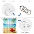thumbnail image 7 of 54x78 Inch Shower Curtain Decorative Summer Beach Bathtub Bath Curtains Fabric Waterproof Bathroom Decor, Coastal Red Starfish Conch Palm Seaside Small Stall Shower Curtain Set with 12 Hooks, 7 of 7
