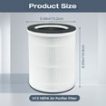 thumbnail image 4 of 2 Pack True H13 HEPA Replacement Filter Compatible with AIRFIRE AP201 Air Purifier, Captures 99.997% Wildfire Smoke, Pollen, Pet Dander and Odors, 4 of 9