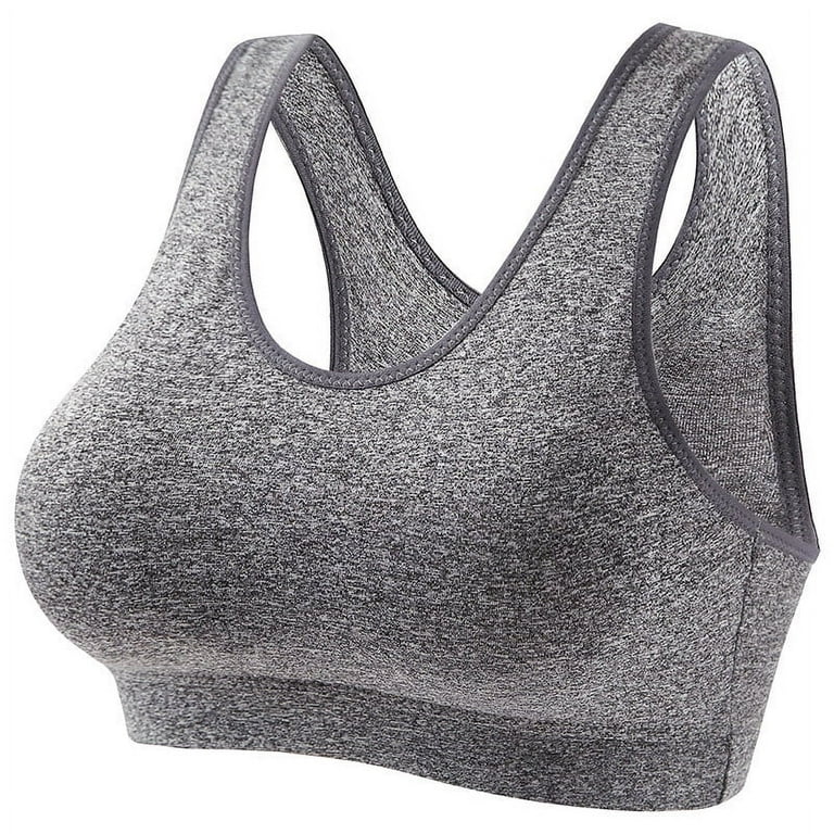 Tshirt Bras For Women No Underwire Sports Underwear Shockproof Running  Small Chest Fitness Yoga Vest Thin No Steel Ring Beautiful Back Grey Push  Up